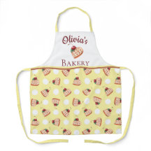 Waffles and Cream Personalised Bakery Name Apron