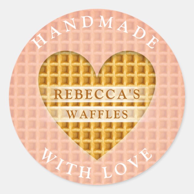 Waffles Classic Round Sticker (Front)