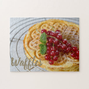 Waffles homemade with currants for sweet tooth lug jigsaw puzzle