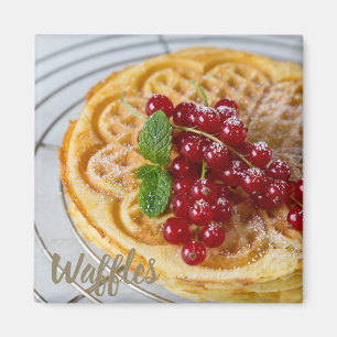 Waffles homemade with currants for sweet tooth lug magnet