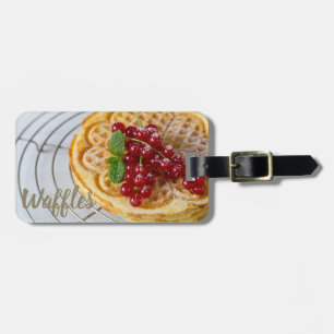 Waffles homemade with currants for sweet tooth luggage tag