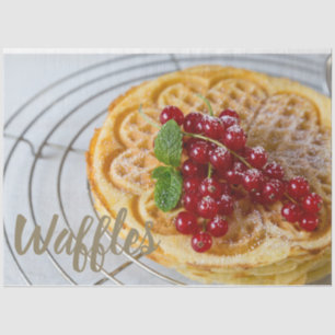 Waffles homemade with currants for sweet tooth tissue paper