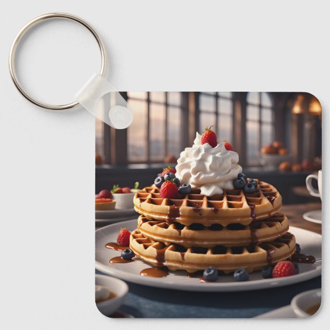 Waffles Key Ring (Front)