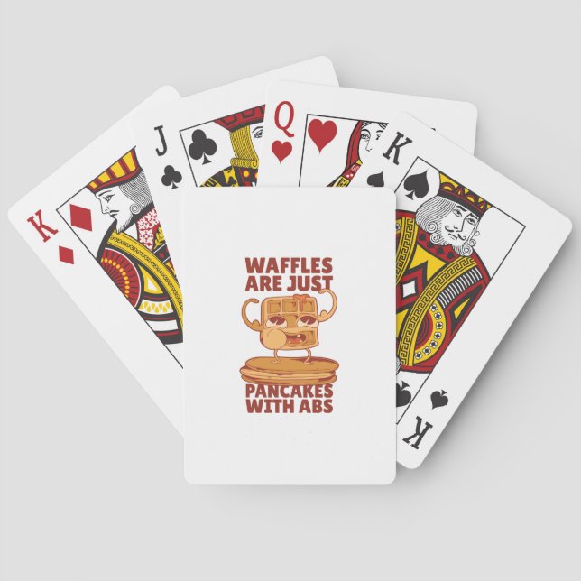 Waffles pancakes playing cards (Back)