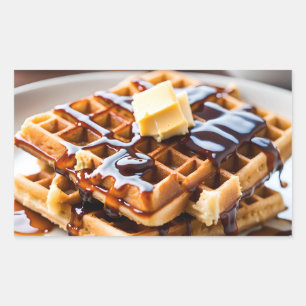 Waffles Rectangular Sticker