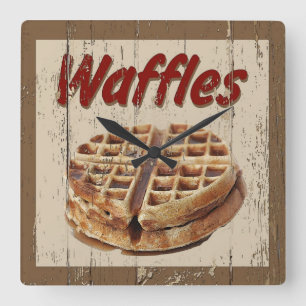 Waffles Square Wall Clock