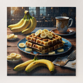 Waffles with Bananas Jigsaw Puzzle