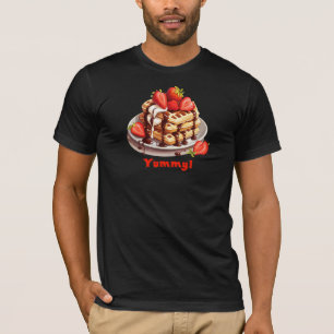 Waffles with chocolate and strawberries T-Shirt