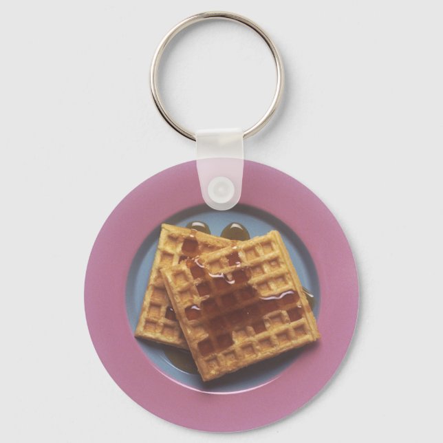 Waffles With Syrup Key Ring (Front)