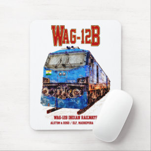 WAG-12B Locomotive. Indian Railways freight train Mouse Pad