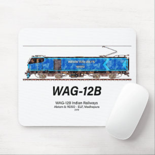 WAG-12B Locomotive. Indian Railways freight train Mouse Pad