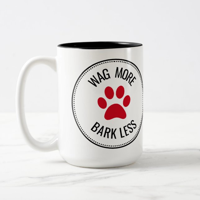 Wag More Bark Less Mug (Left)