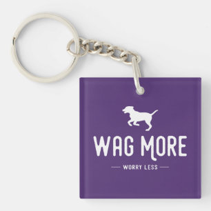 Wag More Worry Less Key Ring