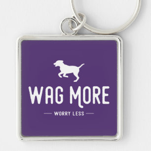 Wag More Worry Less Key Ring
