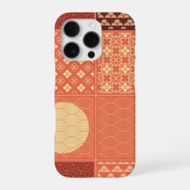 Wagara Mix Pattern Patchwork iPhone Case (Back)