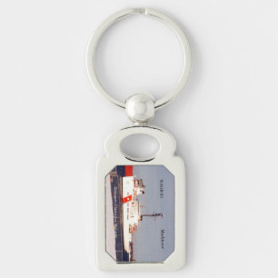 WAGB 83 Mackinaw white metal key chain