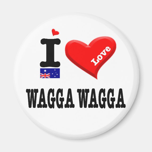 WAGGA WAGGA - I Love Magnet (Front)