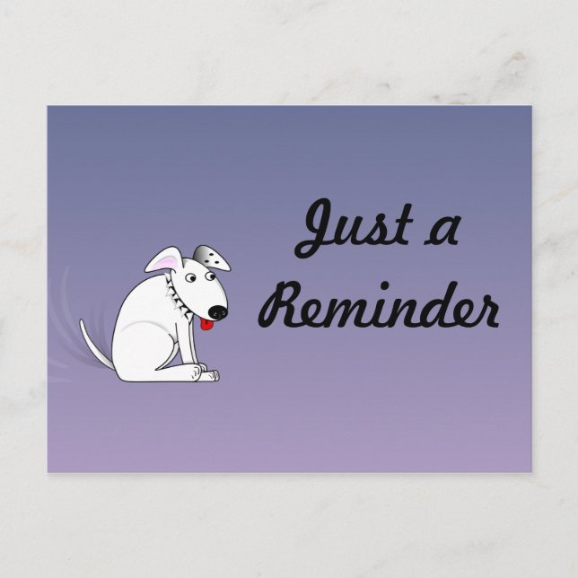 Wagging Dog Reminder Postcard (Front)