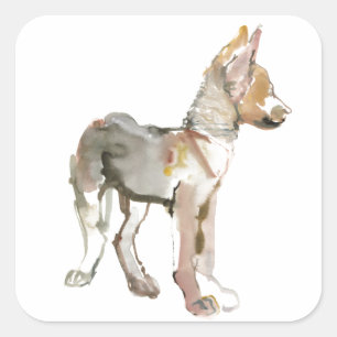 Waggle Square Sticker