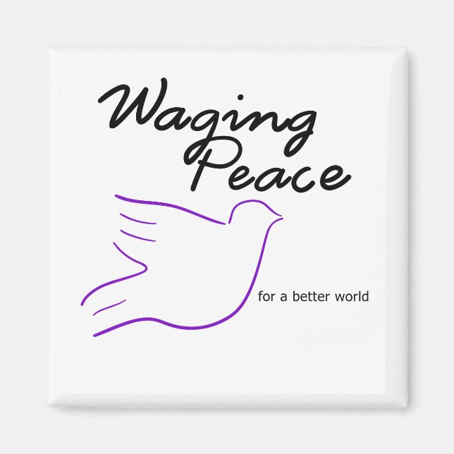Waging Peace Dove magnet (Front)