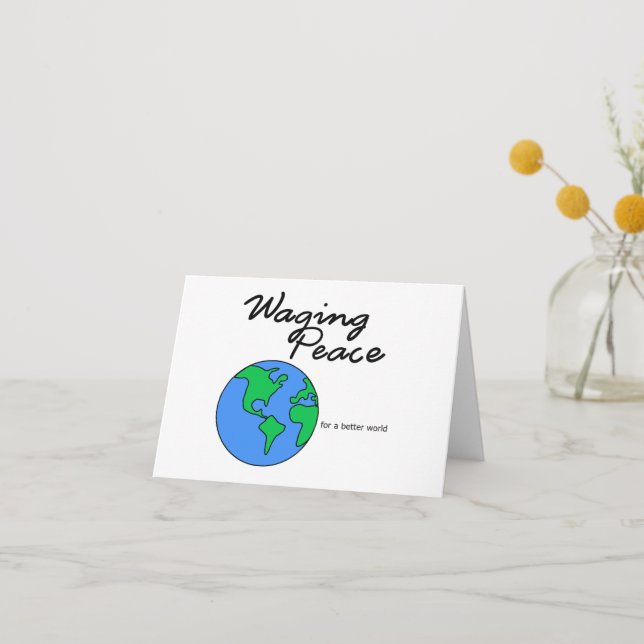 Waging Peace Earth notecard (Front)