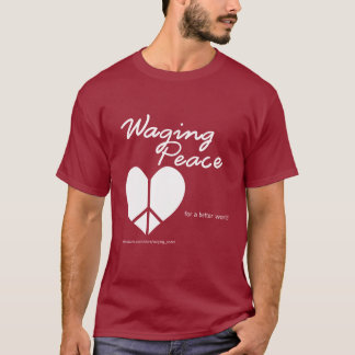 Waging Peace Heart dark t-shirt