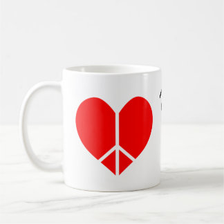 Waging Peace Heart mug
