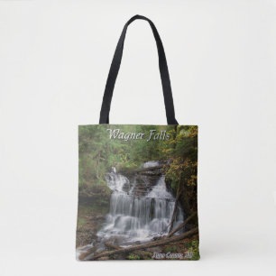 Wagner Falls all over tote bag