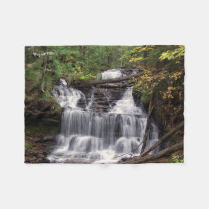 Wagner Falls fleece blanket