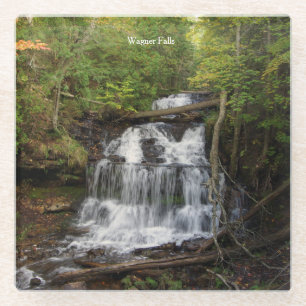 Wagner Falls glass coaster