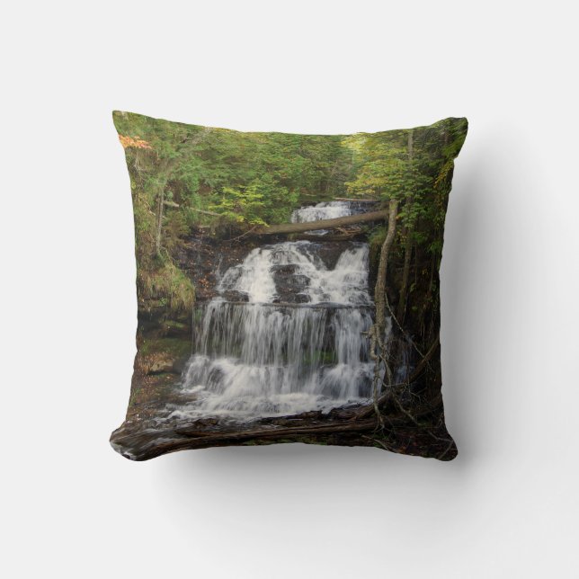 Wagner Falls square pillow (Front)