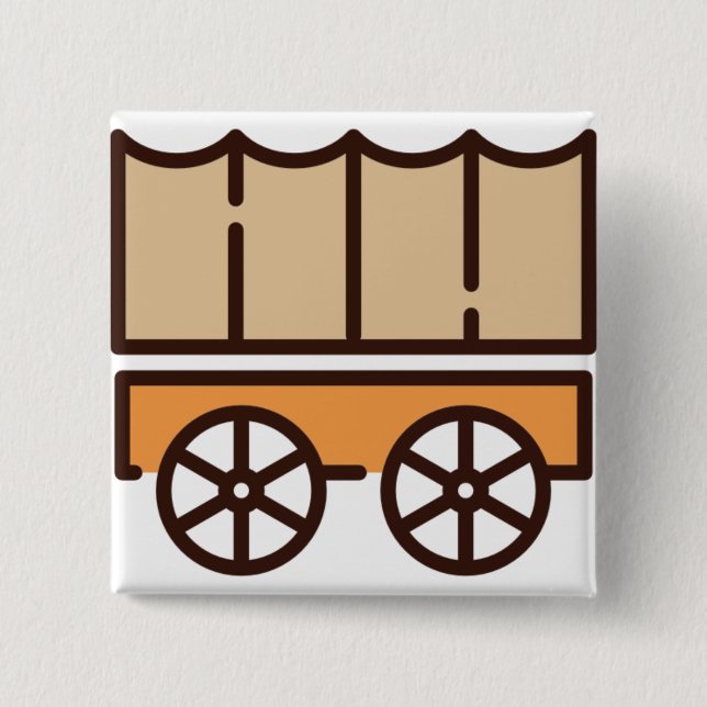 Wagon Cart 15 Cm Square Badge (Front)