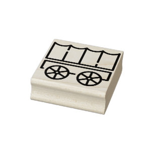 Wagon Cart Rubber Stamp