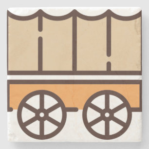Wagon Cart Stone Coaster