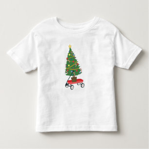 Wagon Christmas Tree Toddler T-Shirt
