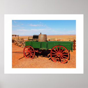Wagon in the wild west poster