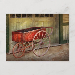 Wagon - That old red wagon Postcard