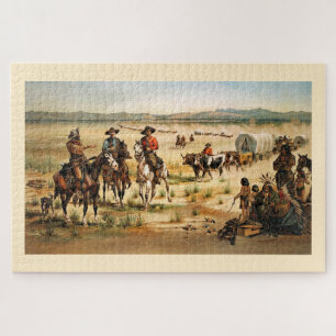 Wagon train jigsaw puzzle