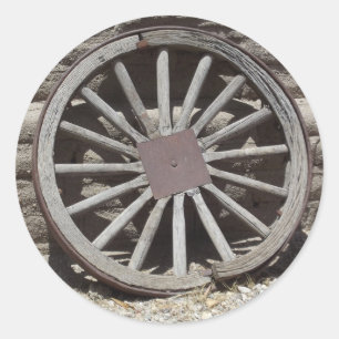 Wagon Wheel Classic Round Sticker