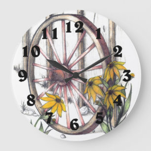 Wagon Wheel Clock
