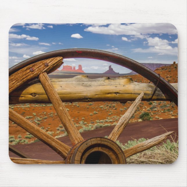 Wagon wheel close up, Arizona Mouse Pad (Front)