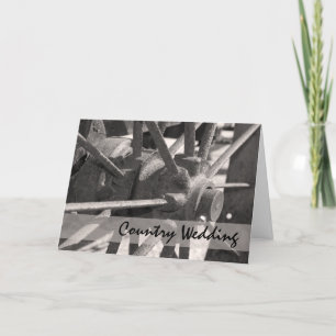 Wagon Wheel Country Wedding Save the Date Announcement