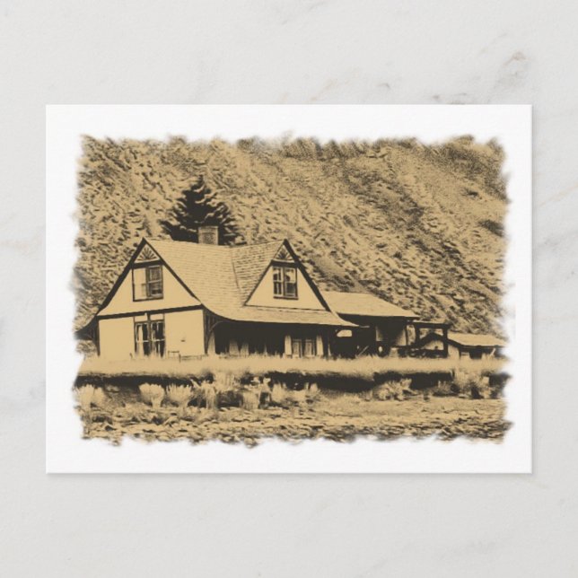 Wagon wheel gap train station postcard (Front)