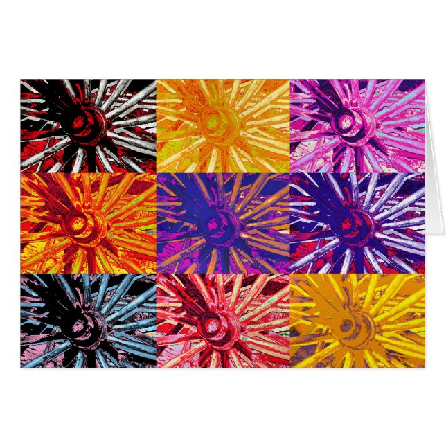 WAGON WHEEL GREETING CARD (Front Horizontal)