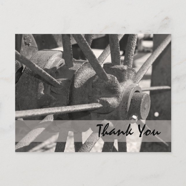 Wagon Wheel Thank You Postcard (Front)
