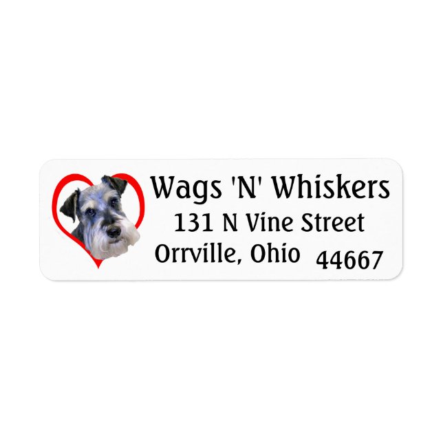 "Wags 'N' Whiskers" Return Address Label (Front)