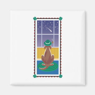 WagsToWishes_Irish Setter Wishing on a Star Magnet