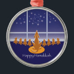 WagsToWishes®_Menorah Dogs Metal Tree Decoration<br><div class="desc"></div>