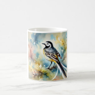 Wagtail in Watercolor 211024AREF147 - Watercolor Coffee Mug