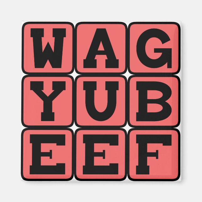 Wagyu Beef, Japanese Cow Magnet (Front)